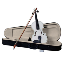 New 4/4 Acoustic Violin Case Bow Rosin White - $79.99