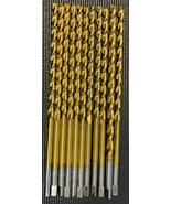 Lot of 11 Titanium Plated HSS Shank 7&quot; Twist Drill Bits - $737.56 MXN