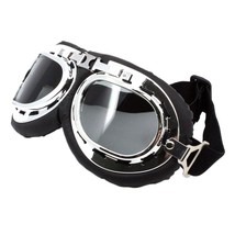 Steampunk Padded Motorcycle Goggles Adjustable Strap Novelty Costume - £12.66 GBP