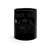 11oz Black Ceramic Coffee Mug - Personalized with Initials, Slogans, Jokes - Dis - £21.40 GBP