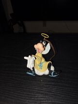 1991 Disney Grolier Goofy Angel Ornament Yellow Robe Christmas Magic - $22.25