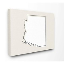 Stupell Industries Arizona Home State Map Neutral Print Design Canvas Wall Art,  - £52.32 GBP