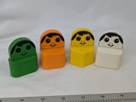 Vintage Shape Blocks People Figures Lot of 4 2.25 Inch - £12.04 GBP