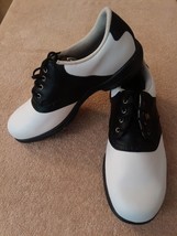 TZ GOLF - FootJoy DryJoys Women&#39;s Size 7 M Leather Golf Shoes #99045 - £62.26 GBP