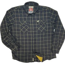 Dixxon Flannel Shirt Men XL Stay Gold Black Pearl Snap Button Plaid Bike... - $67.50