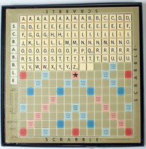SCRABBLE Deluxe Edition Revolving Crossword Word Game Selchow &amp; Righter 1967 - £38.76 GBP