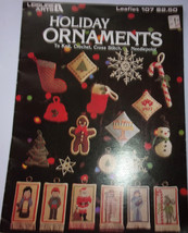 Leisure Arts Holiday Ornaments to Knit Crochet Cross Stitch &amp; Needlepoint - £2.35 GBP