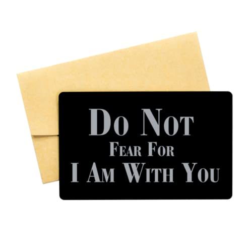 Motivational Christian Black Aluminum Card, Do Not Fear for I Am with Yo... - $16.61