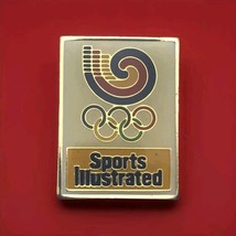 Olympic Sports Illustrated Vintage Pin 80s Gold Tone Enamel 1983 - £9.73 GBP