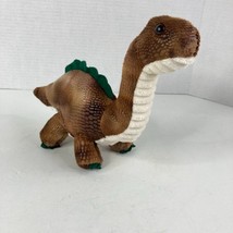 Hug Fun Brontosaurus 11&quot; Plush Dinosaur Brown Stuffed Animal Realistic Reptile - £7.81 GBP