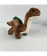 Hug Fun Brontosaurus 11&quot; Plush Dinosaur Brown Stuffed Animal Realistic R... - £7.83 GBP