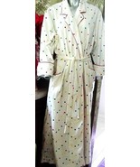 VTG 1950s Odette Barsa Lace Robe Gown Lounge House Coat White w/ Polka D... - $441.46 CAD