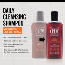 American Crew Shampoo Daily Cleanser, Citrus Mint Fragrance, 33.8 Oz image 2