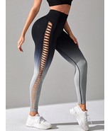 Women’s High-Waisted Gradient Yoga Pants with Cutout Details - Booty Lif... - €65,81 EUR