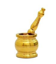 Brass Mortar and Pestle set Antique Home Cookware and Dining Supplies - £83.62 GBP