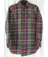 Ralph Lauren Rugby- RED/GREEN/NAVY/TAN FLANNEL PLAID BUTTON DOWN, WOMAN 6 - £19.47 GBP