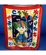 Vintage Novatex  Boy w/Kite Vibrant Colors 43&quot; x 52&quot; Fleece Blanket Thro... - $574.20