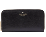 New Kate Spade Madison Saffiano Leather Large Continental Wallet Black - $75.91