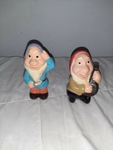 Vintage  Thailand Happy &amp; Bashful Seven Dwarfs Ceramic Figures  - £12.57 GBP
