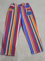 VTG Baby Guess 90s Striped AOP Jeans Size 5Y Toddler Denim Pants Made in... - $102.54
