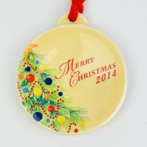 Fiesta 2014 Ornament Merry Christmas Tree on Ivory Ceramic Limited Retired New - £15.12 GBP