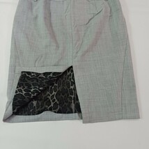 Express Design Studio Women's Gray Front Zipper Rear Slit Pencil Skirt Size 4 image 12