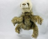 12&quot; Folkmanis Three-Toed Sloth Hand Puppet Plush Stuffed Animal Hook And... - £15.72 GBP