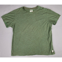 O’Neill Shirt Mens 2X T-Shirt Grey Green Stripes Cotton Tee Casual Top - $12.97