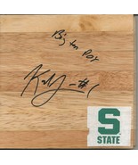 Kalin Lucas Signed 6x6 Floorboard Michigan State MSU Big Ten POY Inscrip... - £30.57 GBP