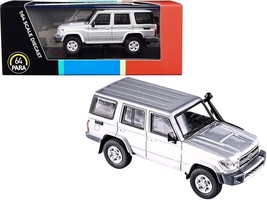 Toyota Land Cruiser 76 Silver Pearl 1/64 Diecast Model Car by Paragon - $25.68