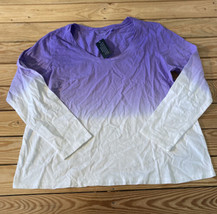 Candace Cameron Bure NWOT Women’s Ocean dipped Long sleeve t Shirt XL violet BC - £12.51 GBP