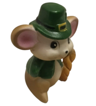 Vintage Miniature St Patricks Day Mouse Leader of the Parade Good Luck Top Hat - £11.32 GBP