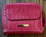 Samantha Brown Pink Wristlet Wallet Alligator Print On Leather Includes ... - £19.46 GBP