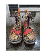 Jellypop Combat Boots Womens Size 8 Multi Snakeskin Leather Round Toe La... - $79.88 CAD