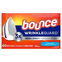Bounce Wrinkle Guard Mega Sheet Outdoor Fresh 60 Sheets - 3 Pack New - $1,126.07 MXN