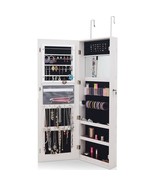 Mirrored Jewelry Armoire with Full Length Mirror and 2 Internal LED Ligh... - $335.75 CAD