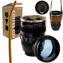 Camera Lens Coffee Mug - Ideal For Photographers&amp;Travelers - 2, Portable... - $33.93