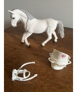 Rare Schleich 2012 White Lippizaner Mare Braided Mane Horse D-73527 Saddle - £15.14 GBP