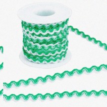 GreenWave Ric Rac Trim: 16.4Yds x 8mm Woven Braided Ribbon for DIY Sewin... - $500.81 MXN