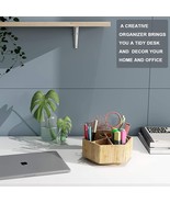 Bamboo 360 Rotating Art Supply Organizer with 6 Large Compartment - $559.03 MXN