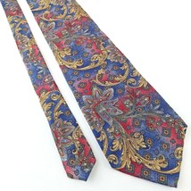 417 by Van Heusen Men&#39;s Silk Neck Tie 55.25&quot; Long 3.75&quot; Pink Blue Floral... - £10.64 GBP