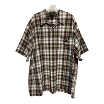 Dickies Men’s 2XL Plaid Button-Up Shirt – Black Gold Gray Check – Cotton... - $21.00