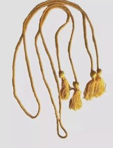 2 Yellow Gold  48&quot; cords with 3&quot; Tassels on the ends - £7.69 GBP