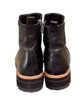Women Sigerson Morrison Black Pebbled Leather Ankle Boots Sz 9 Smiser Biker image 7