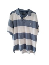 Chaps Natural Stretch Blue &amp; White Men&#39;s Polo - £5.41 GBP