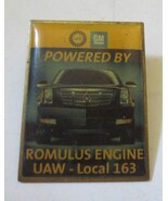 Vintage General Motors Powered by Romulus Mi UAW plant pride Pin - $180.37 MXN