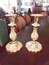 Eales Circa 1779 Faithful Reproduction Silver Plated Candle Holders Orig - $79.37