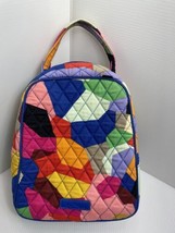 Vera Bradley Lunch Bag Insulated Quilted Lunchbox Geometric Pop Art Fabric EUC - £14.56 GBP
