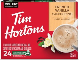 Tim Hortons French Vanilla Cappuccino 24 to 144 K cups Pick Any Size FREE SHIP - $33.99+