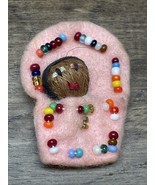 Vintage Native American Baby Hand Beaded Colorful Lapel Pin Souvenir KG JD - $183.60 MXN